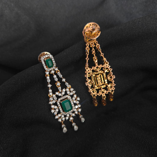 Silver diamond finishing earrings -RCC220