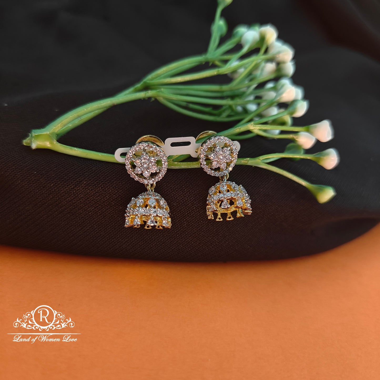 92.5 SILVER Diamond Finishing Earrings-RCCP100-1
