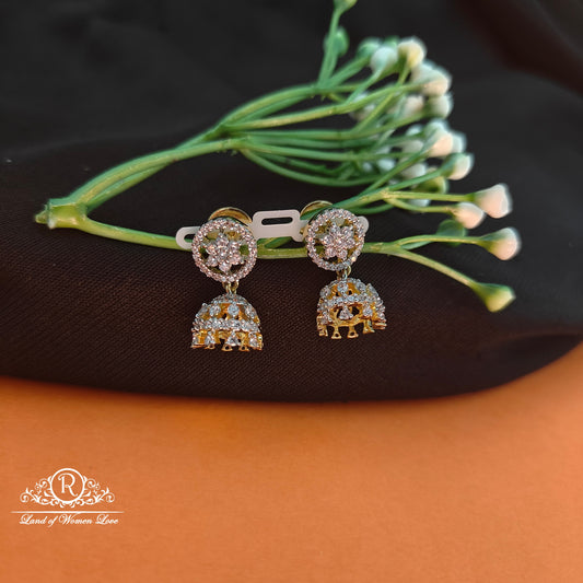 92.5 SILVER Diamond Finishing Earrings-RCCP100-1