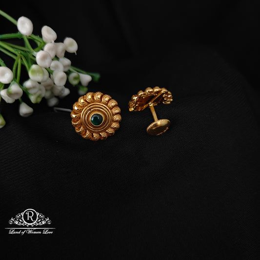 92.5 SILVER GOLD MODEL EARRINGS-RCM1395