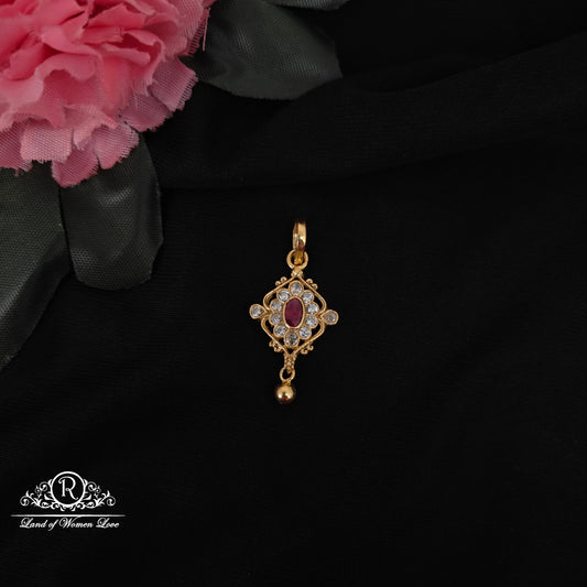 92.5 silver simple and Cute with gold balls locket-M307