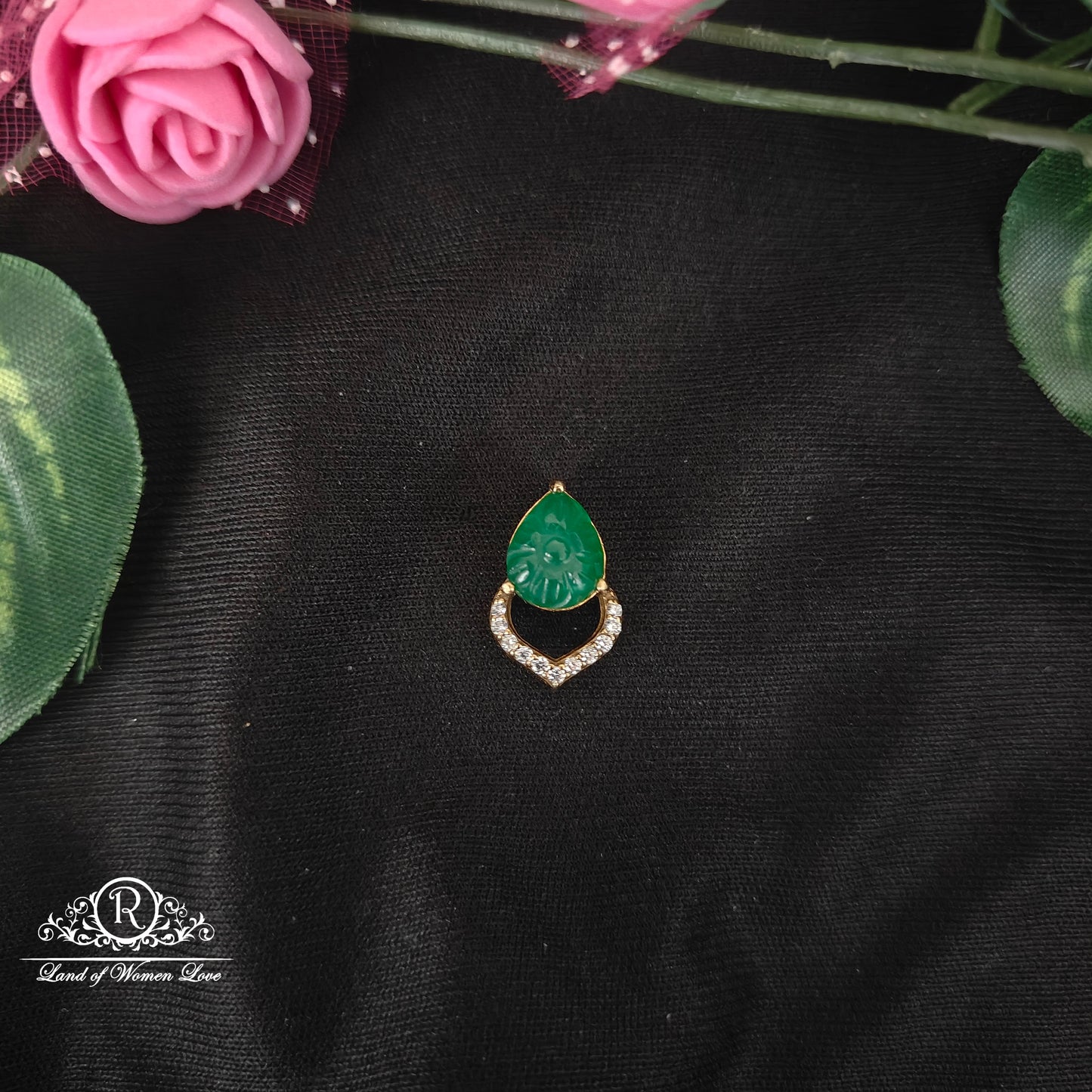 92.5-SILVER MOISSANITE SIDE LOCKET-RCMJ188