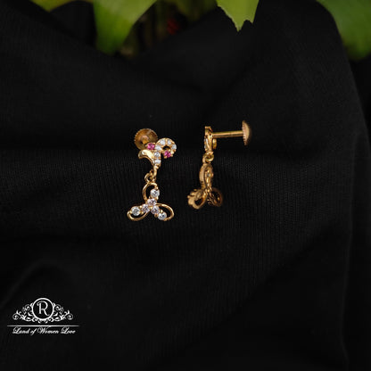 92.5 SILVER STONE EARRINGS-RCHD049