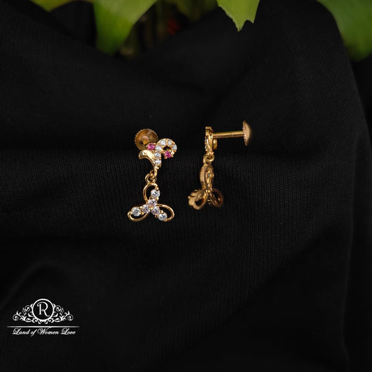 92.5 SILVER STONE EARRINGS-RCHD049