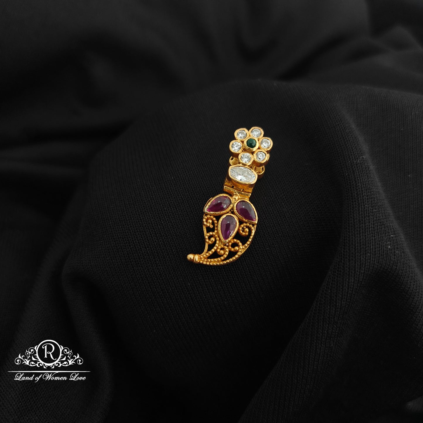 92.5 Silver with gold polish pendant -RCR229