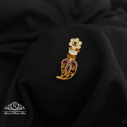 92.5 Silver with gold polish pendant -RCR229