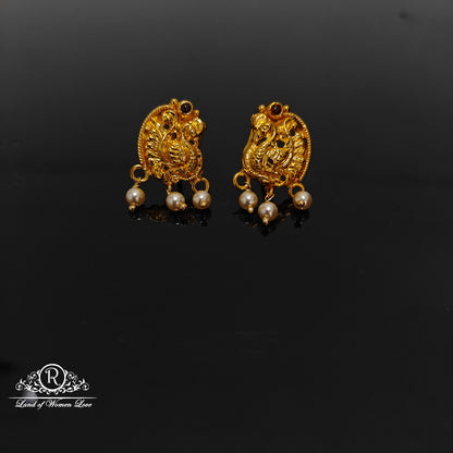 Silver chandbali earrings -RCH488