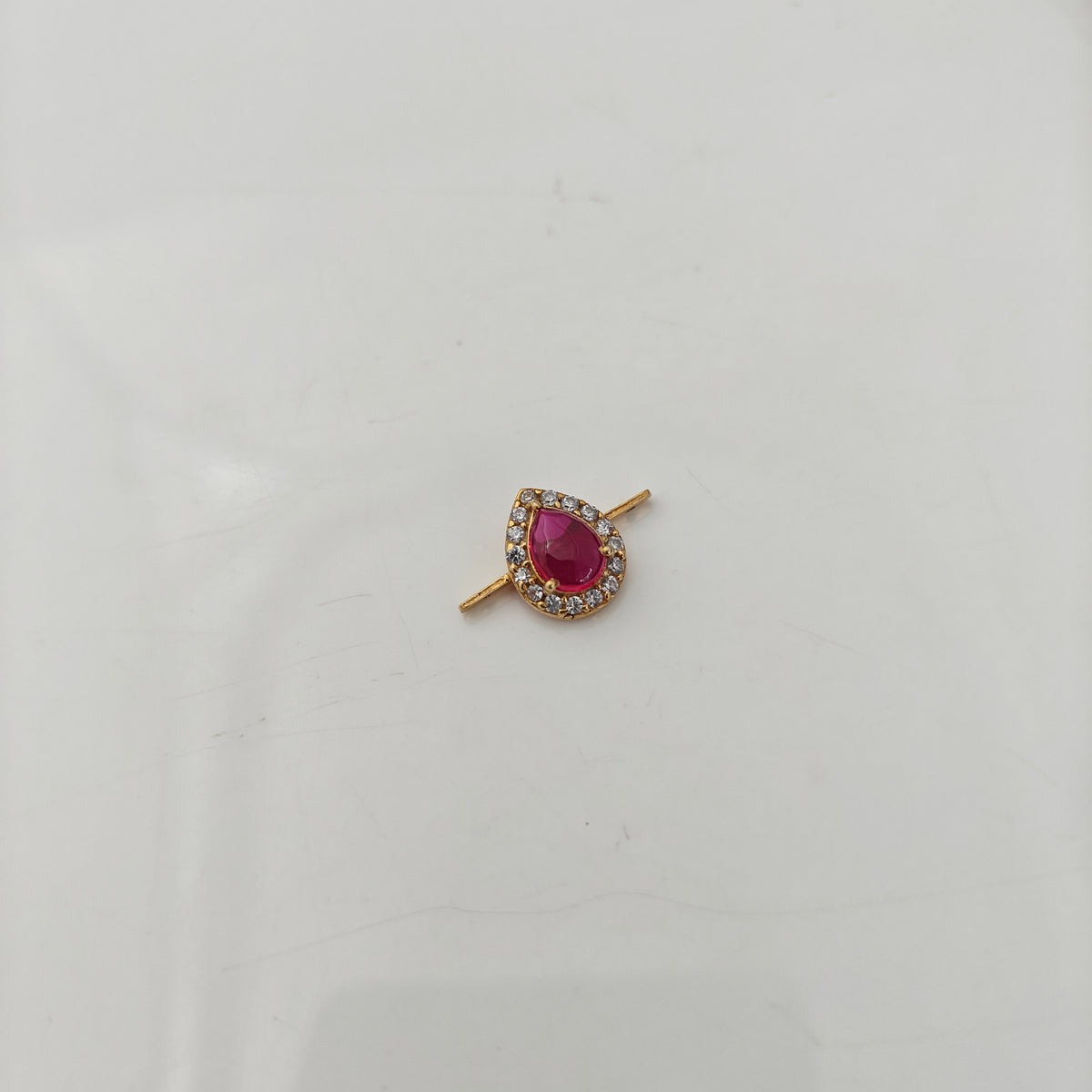 92.5 silver ruby stone side locket -RCAA14
