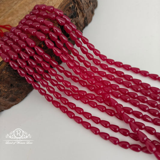 RUBY DROP BEADS-RCJM144