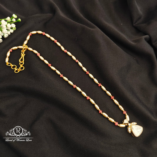 92.5 Silver Pearl Chain With Pendant -RCSB027
