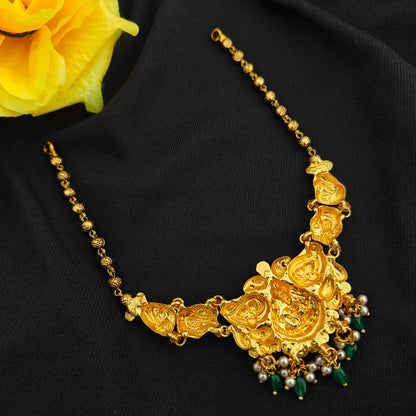 92.5 Silver  lakshmi devi Necklace design-RCV355
