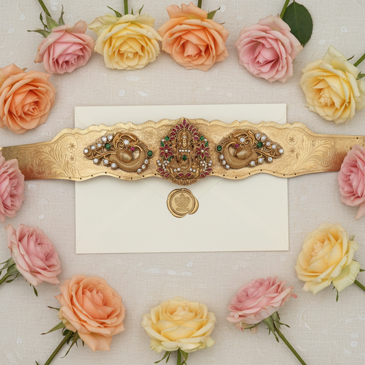 92.5 Silver Lakshmi Devi hipbelt -RCH1110