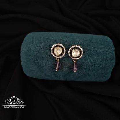 92.5 Silver Moissanite earrings-RCH1165