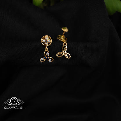 92.5 SILVER STONE EARRINGS-RCHD056
