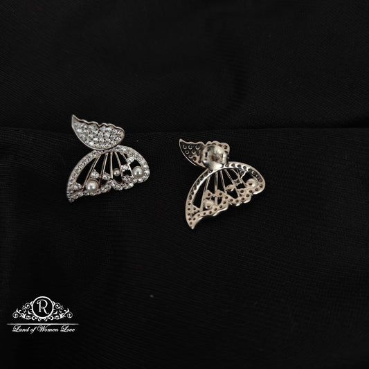 92.5 SILVER BUTTERFLY EARRINGS-RCG304