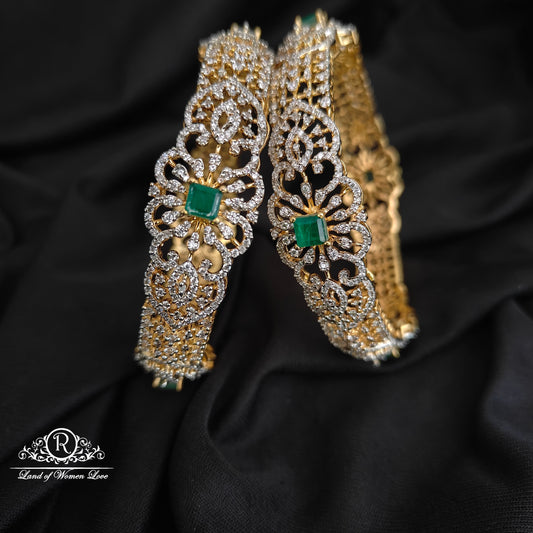 92.5 SILVER DIAMOND FINISHING BANGLES-RCZP01