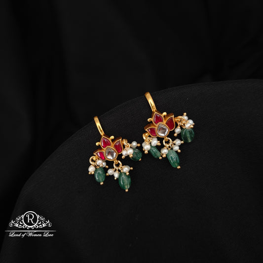 92.5 silver kundan earrings-RCNP005