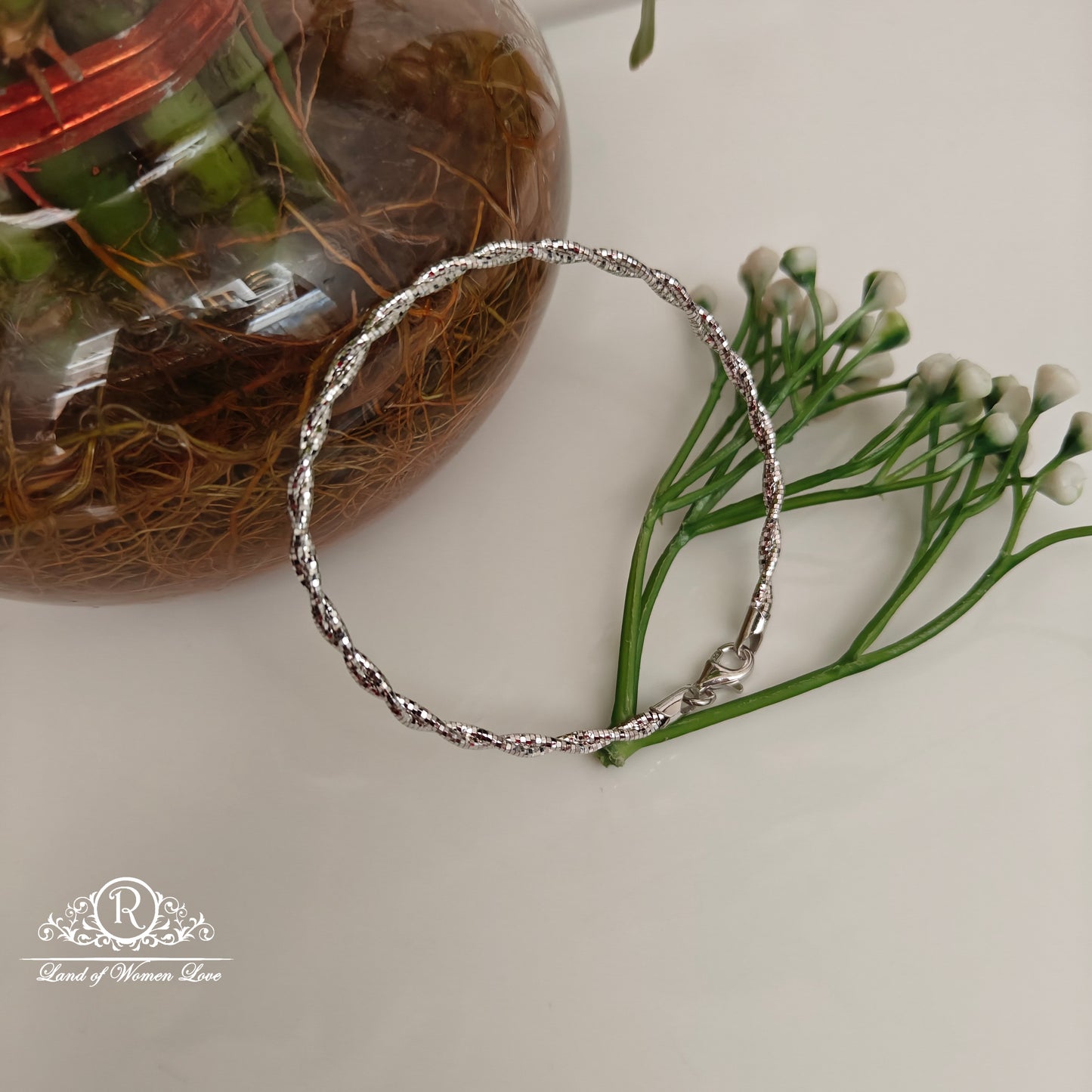 92.5 SILVER TONE BRACELET -RCG343