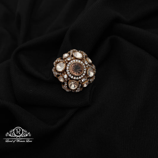 92.5 Silver Moissanite side lockets-RCM1074