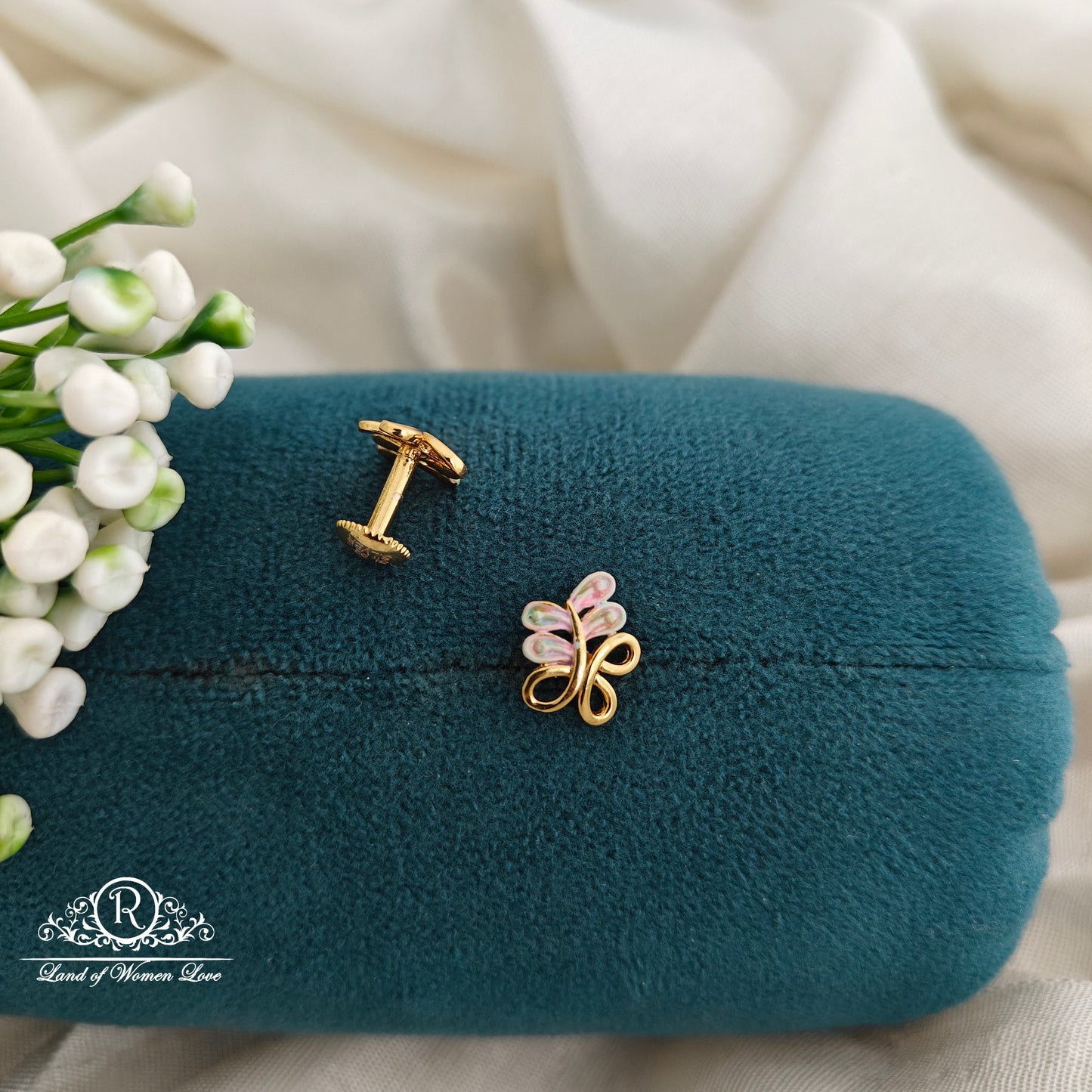 92.5 Ultra premium flower design earrings-RCR158