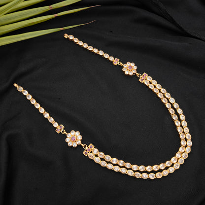 92.5 silver with gold polish necklace -RCH1277
