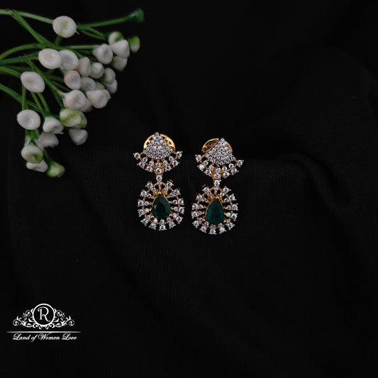 92.5 SILVER DIAMOND FINISHING  EARRINGS-RCM1403