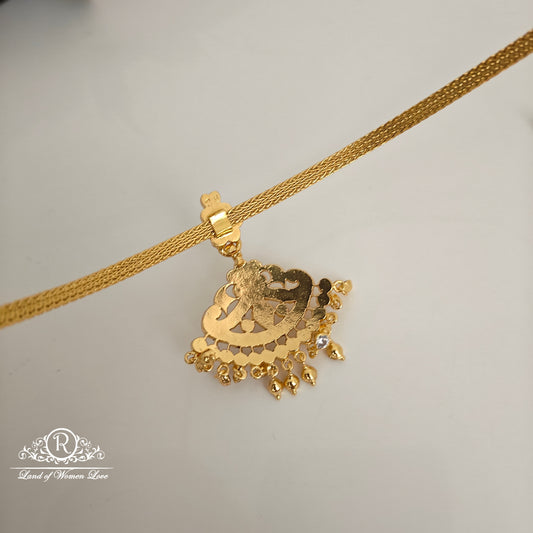 92.5 silver simple and Cute nanu patti necklace -RCK297-3