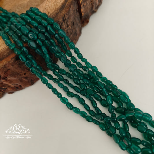 HONEX OVAL GREEN BEADS-RCJM100