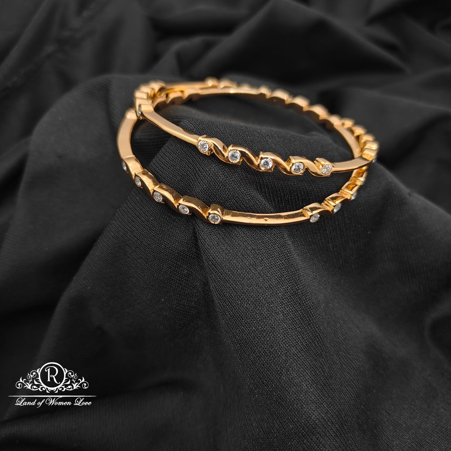 92.5 silver white stone bangles-RCM1629