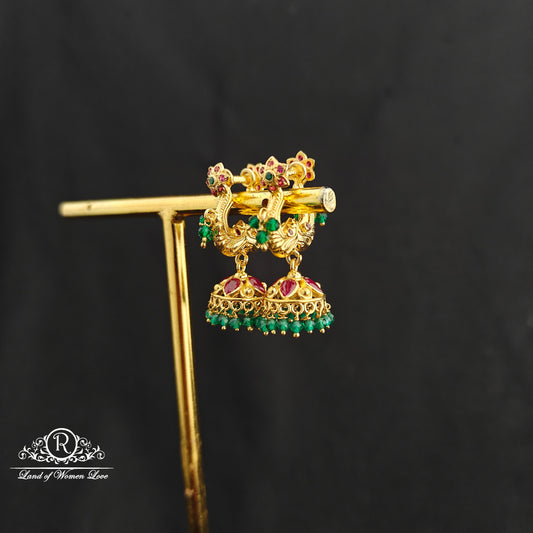 92.5 Silver Makara kundan Earrings -RCBH070