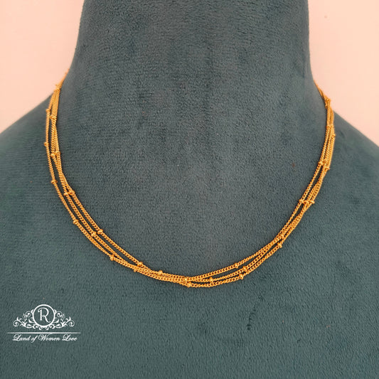 92.5 Silver 3 lines Plain Chain-RCH1191