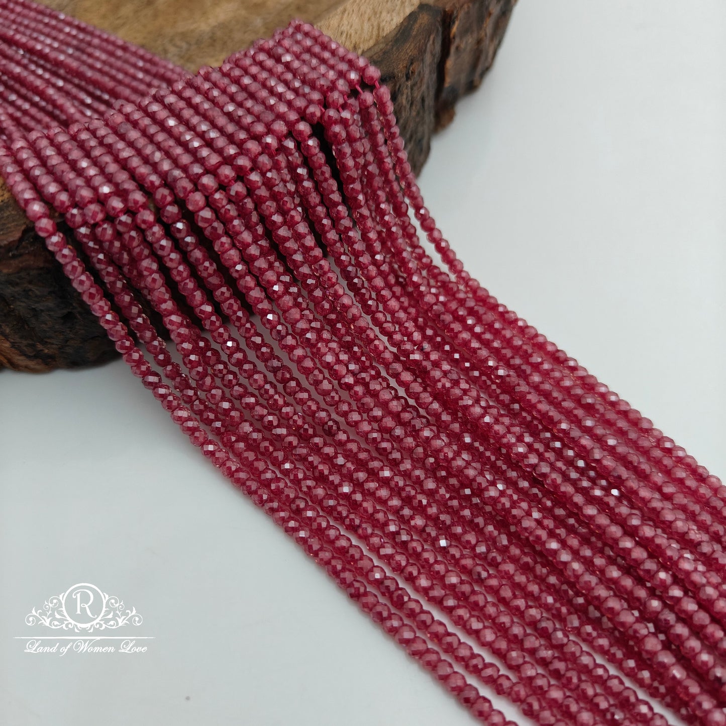 Pink colour cutting beads -RCJM235