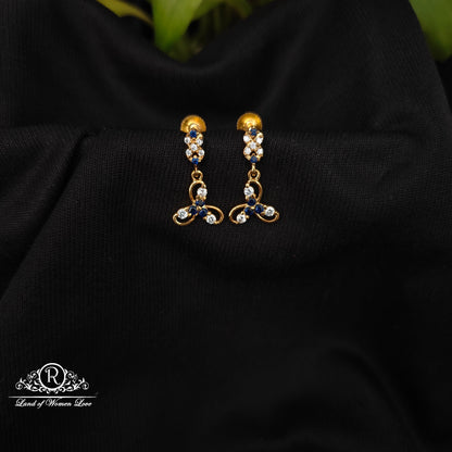 92.5 SILVER STONE EARRINGS-RCHD053