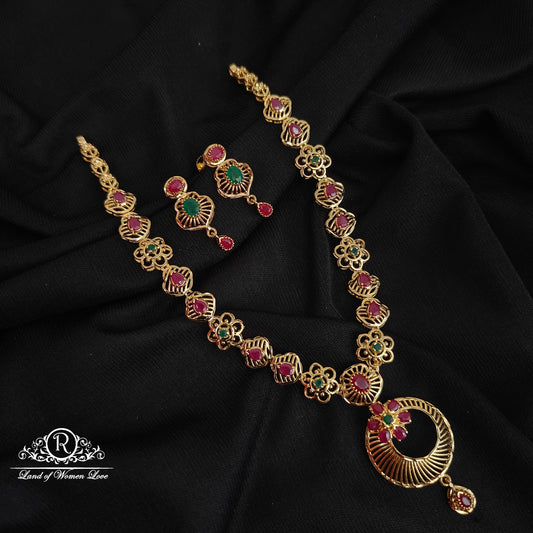 92.5 silver premium ruby necklace-RCHD005