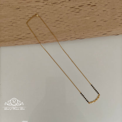 92.5 SILVER BLACK BEADS WITH PENDANT-RCVC001