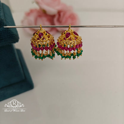 92.5 Silver changeable jumkas-RCBH025