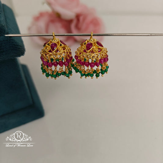 92.5 Silver changeable jumkas-RCBH025