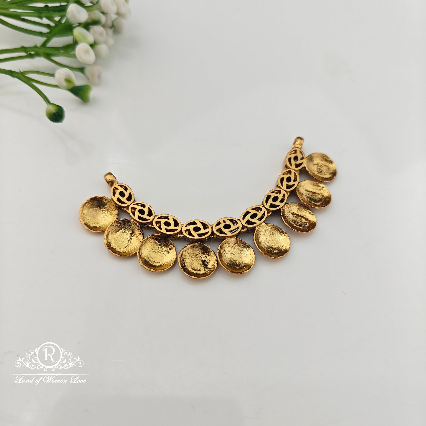 92.5 Silver with gold polish Mala locket -RCR222