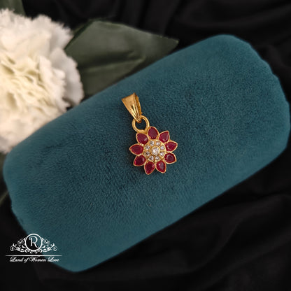 92.5-SILVER RUBY STONE LOCKET -RCM1524