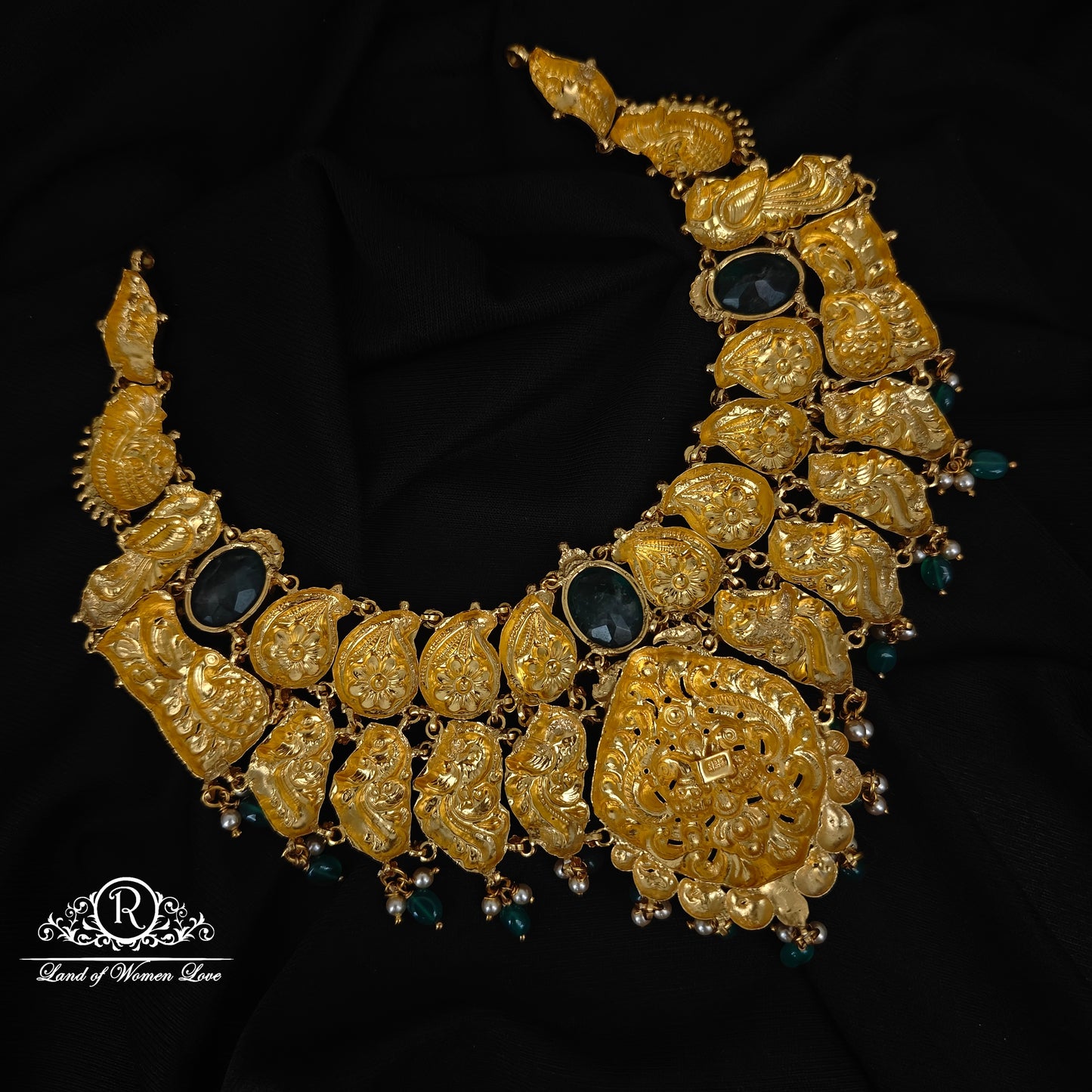 92.5 SILVER PEACOCK NECKLACE-RCM1370