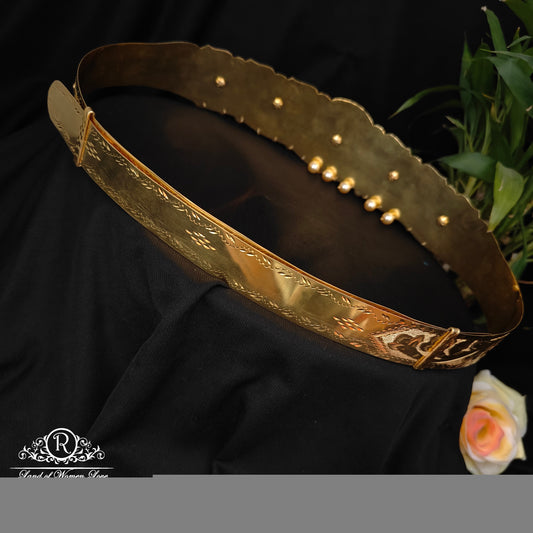 92.5 silver Lakshmi Devi with peacock design with pearls hangings vaddanam-RCMB054