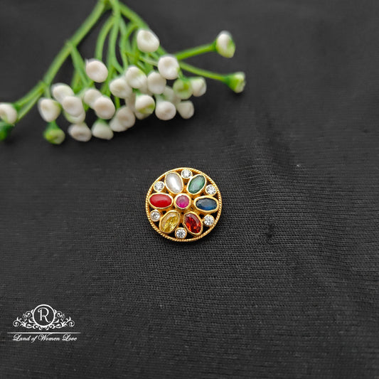 92.5 Silver Navaratna Pendant-RCCP482