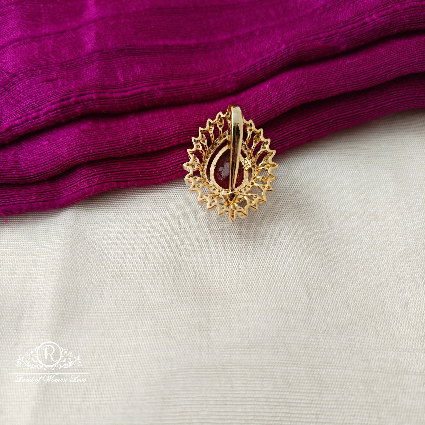 92.5 SILVER Diamond Finishing Pendant-RCSB014