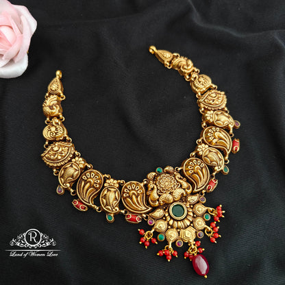 92.5 Silver Peacock Desgin Necklace-RCR087