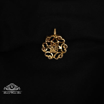 92.5 silver simple and Cute locket with CZ stones-RCJR602