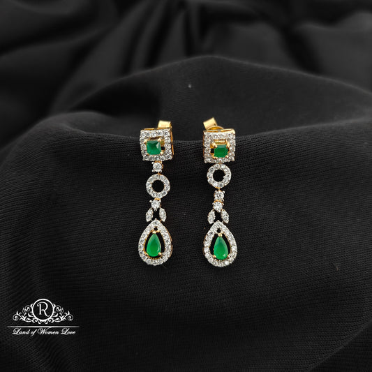 92.5 silver diamond finishing  earrings -RCR207