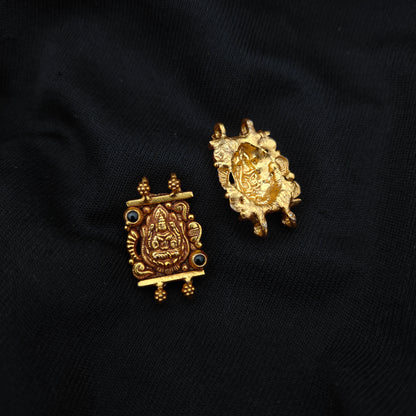 92.5-silver-with-gold-polish-Lakshmi devi desgin side locket-RCH1359