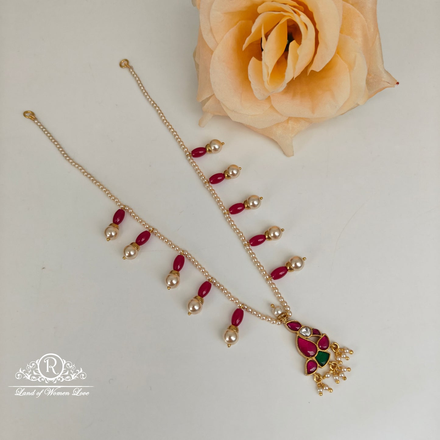 92.5 Silver pearl chocker-RCH1208
