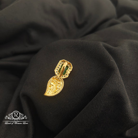 92.5 Silver with gold polish pendant -RCR227