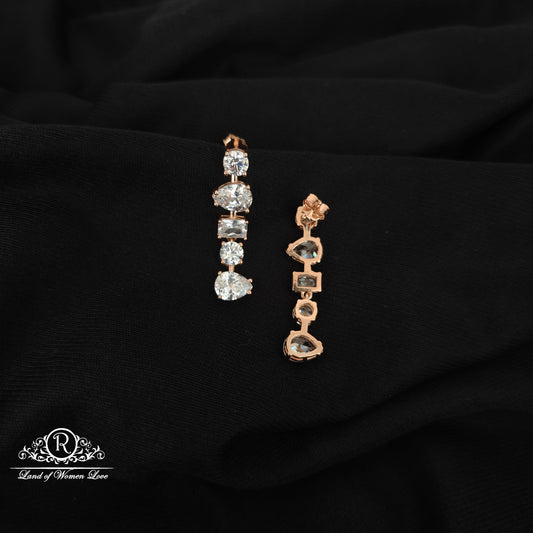 92.5 SILVER ROSEGOLD EARRINGS-RCG303